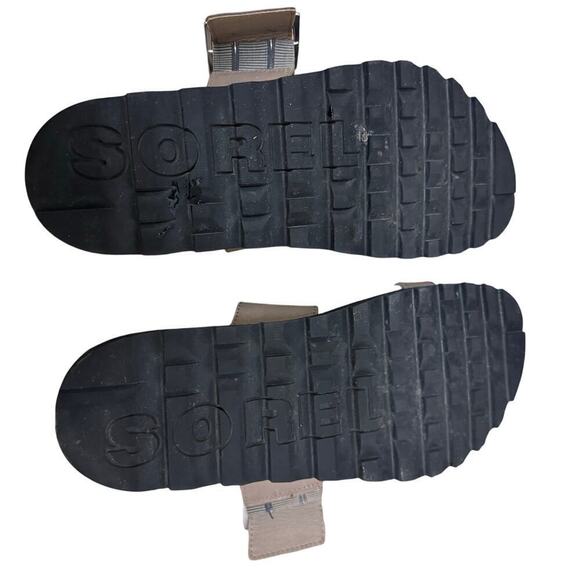 Sorel Cameron Flatform Buckle Sandals | Size 8.5 | Taupe & Black | Chunky Sole - Picture 6 of 6